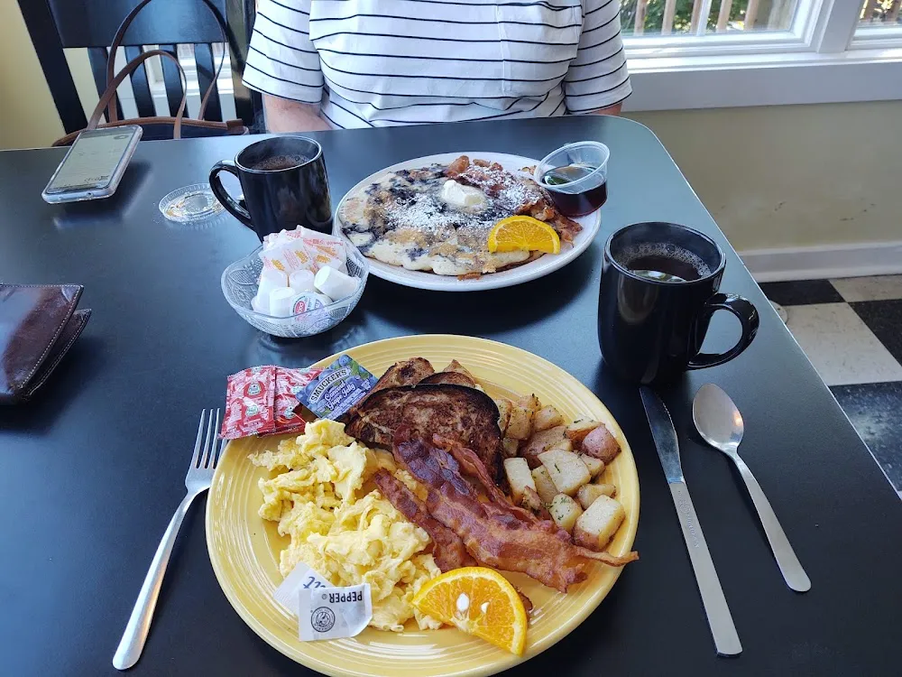 Blueberry Pancakes and Scramble Eggs